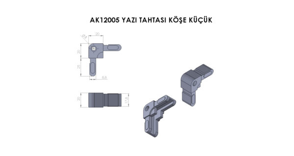 AK12005 Yazı Tahtası Köşe - Görsel 3