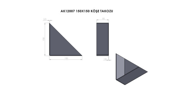 AK12007 Plastik Köşe Takozu - Görsel 2