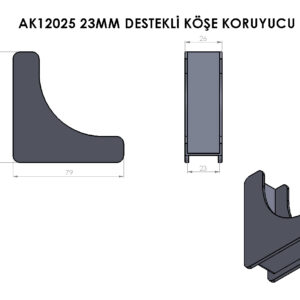 AK12025 Plastik Destekli Köşe Koruyucu