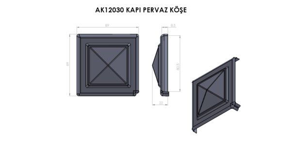 AK12030 Kapı Pervaz Köşe