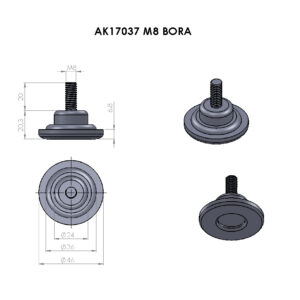 AK17037 Düz Ayak (M8 Bora)