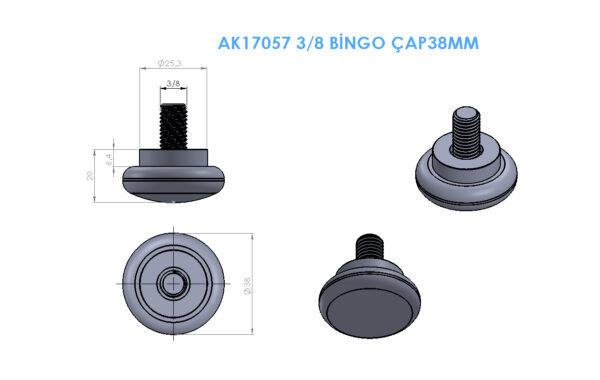 AK17057 3/8 Bingo Q38 mm