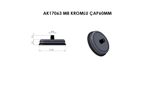 AK17063 M8 Kromlu Q60 mm