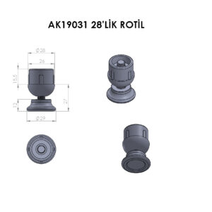 AK19031 Plastik Rotiller Ve Gizli Ayarlılar