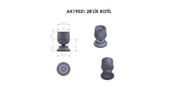 AK19031 Plastik Rotiller Ve Gizli Ayarlılar