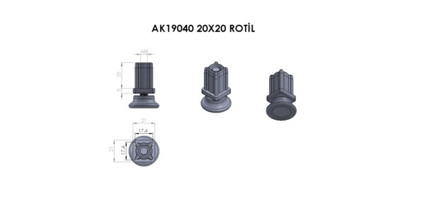 AK19040 Plastik Rotil - Görsel 2
