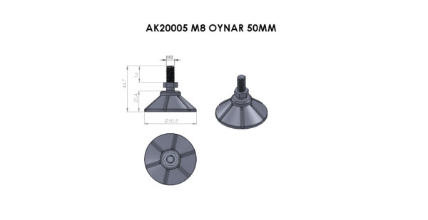 AK20005 M-8 Oynar Ø50 mm