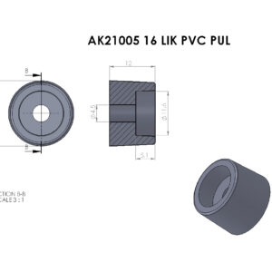 AK21005 16’Lık Pvc Pul