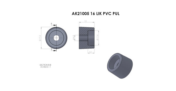 AK21005 16’Lık Pvc Pul