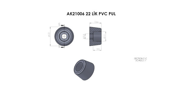 AK21006 22’Lik Pvc Pul