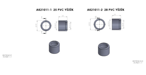 AK21011-2 28’Lik Pvc Yüzük - Görsel 3