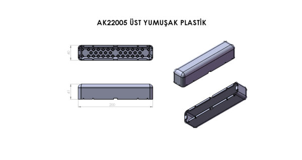 AK22005 Düz Üst Yumuşak Plastik