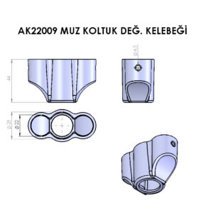 AK22009 Muz Koltuk Değneği Kelebeği
