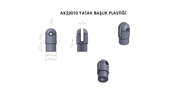 AK22010 Yatak Başlığı Plastiği - Görsel 3