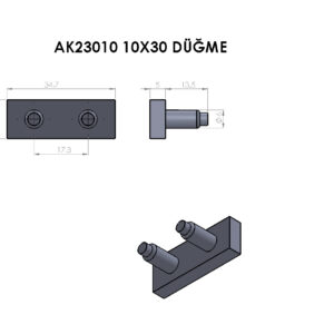 AK23010 Düğme Plastik