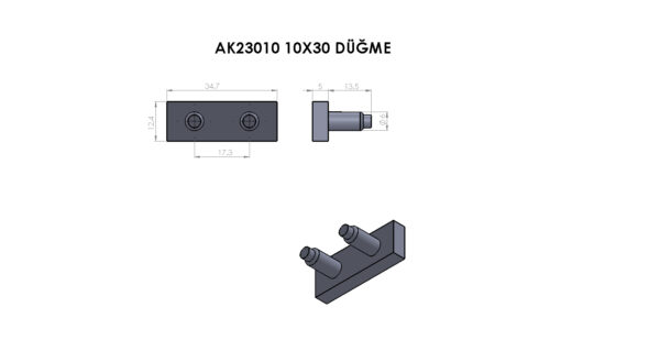 AK23010 Düğme Plastik