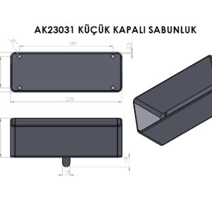 AK23031 Küçük Kapalı Sabunluk