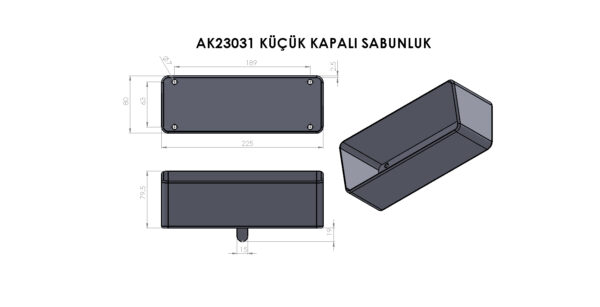 AK23031 Küçük Kapalı Sabunluk