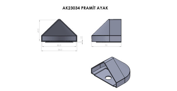 AK23034 Plastik Pramit Ayak