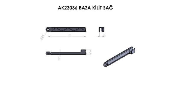 AK23036 Baza Kilit Sağ - Görsel 2