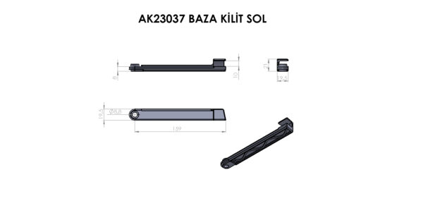 AK23037 Baza Kilit Sol - Görsel 2