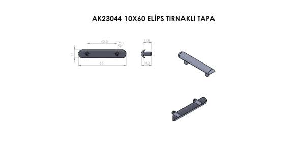 AK23044 Elips Tırnaklı Tapa - Görsel 2