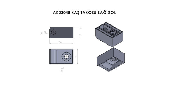 AK23048 Kaş Takozu Sağ-Sol - Görsel 3