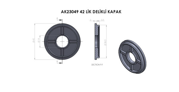 AK23049 Plastik Delikli Kapak - Görsel 3