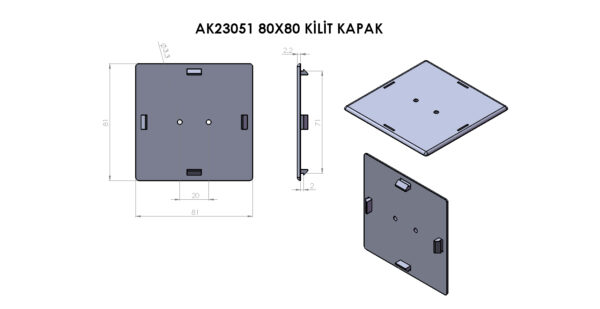 AK23051 Plastik Kilit Kapağı - Görsel 2