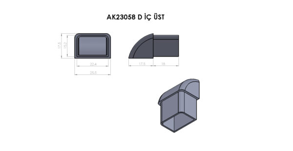 AK23058 D Üst İç Plastik - Görsel 2