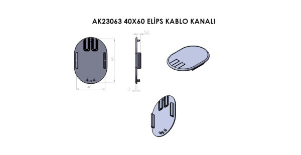 AK23063 40×60 Elips Kablo Kanallı - Görsel 3