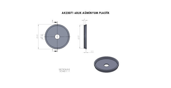 AK23071 Alüminyum Kapak - Görsel 2