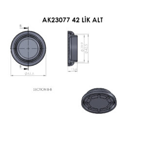 AK23077 Plastik Alt Aparat