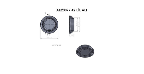 AK23077 Plastik Alt Aparat