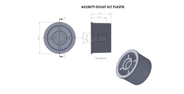 AK23079 Dolap Alt Plastik - Görsel 2