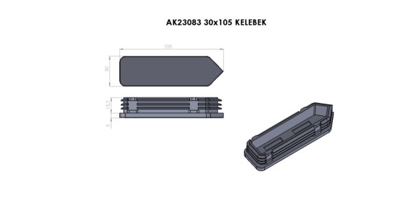 AK23083 Plastik Beşgen Kelebek - Görsel 3