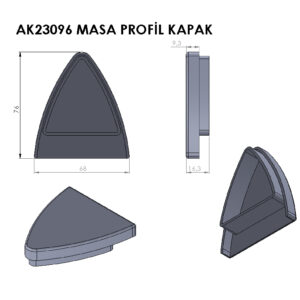 AK23096 Masa Profil Kapağı