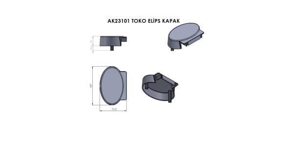 AK23101 Plastik kapak - Görsel 2