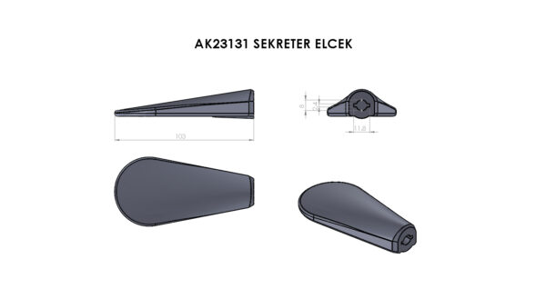 AK23131 Plastik Sekreter Elcek - Görsel 2
