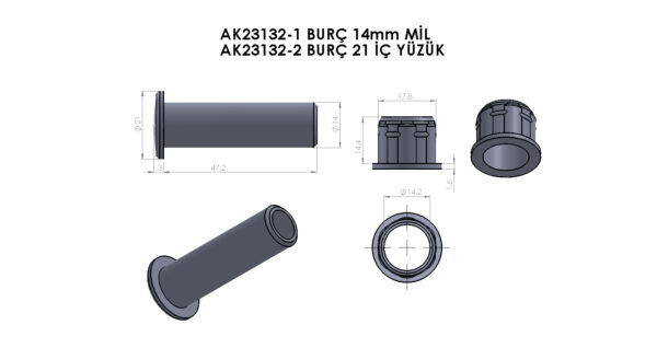 AK23132-2 Burç 21’lik Yüzük - Görsel 2