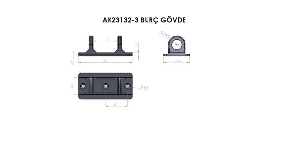 AK23132-3 Plastik Burç Gövde - Görsel 2