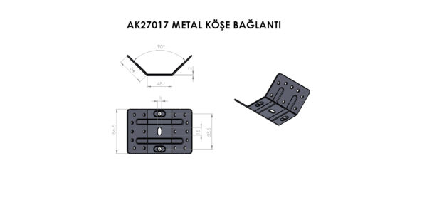 AK27017 Metal Köşe Bağlantısı - Görsel 2