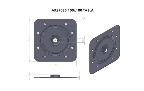 AK27025 Metal Tabla - Görsel 2