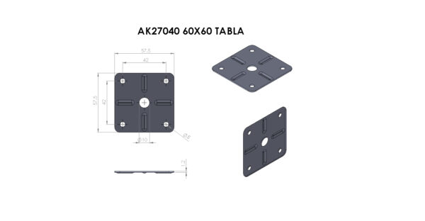 AK27040 Metal Sac Tabla - Görsel 2