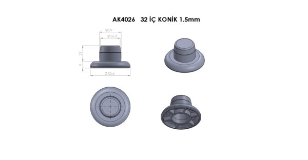 AK4026 32 İç Konik - Görsel 2