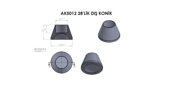 AK5012 28’Lik Dış Konik - Görsel 4