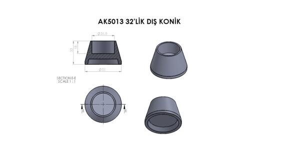 AK5013 32’Lik Dış Konik - Görsel 3
