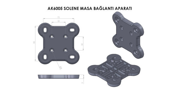 AK6005-Solene Masa Bağlantı Aparatı - Görsel 2