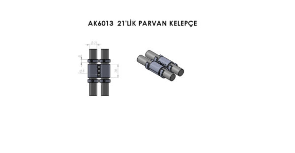 AK6013 21’Lik Paravan Kelepçe