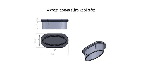 AK7021 İç Elips Kedigöz - Görsel 3